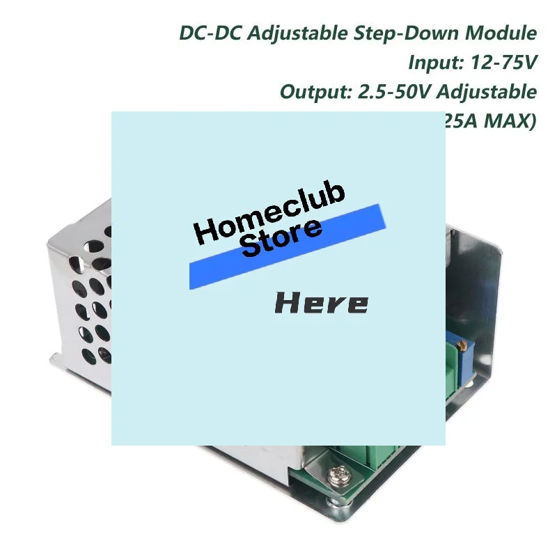 1Pcs 12-75V To 2.5-50V 60V 48V To 36V 24V 12V Solar Charging Power Supply High Power Adjsutable DC-DC Step Down Converter