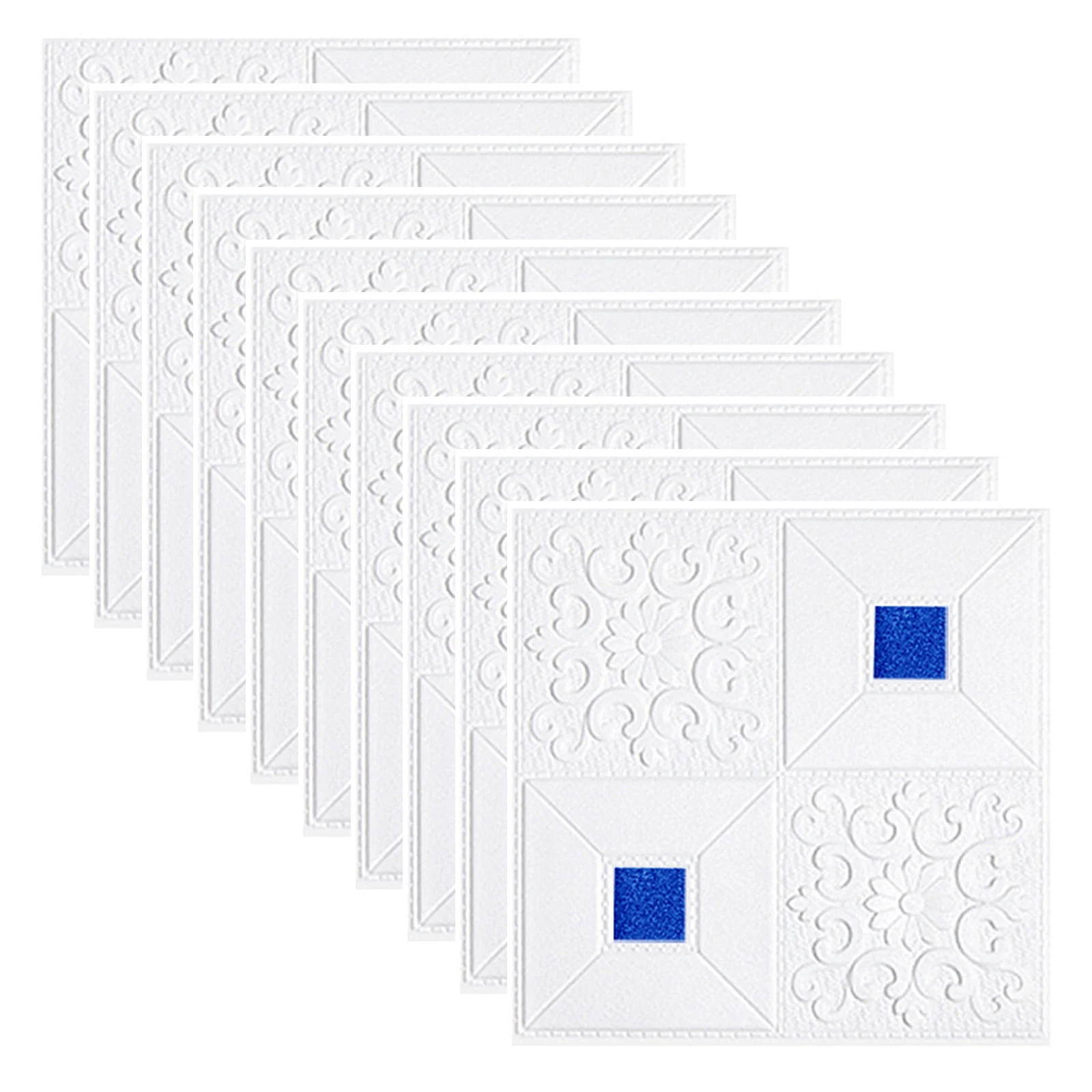 Silver Blue Gold Green Lake Blue Purple Red Rose Red 3D Wall Panels Wall Sticker 10 Packs 3MM DIY PE Foam Strong Adhesion