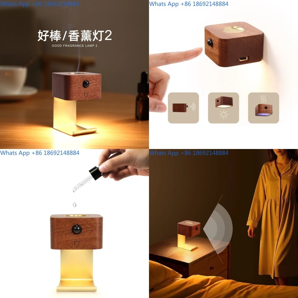 

Rechargeable Aromatic Lamp with Magnetic Detachable Design Portable Touch Dimming Wall Bedside Hallway Light