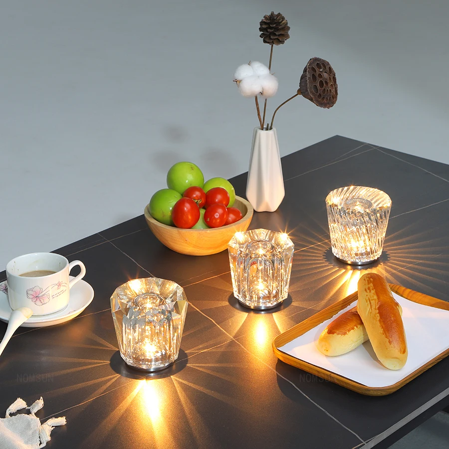 Lámpara de mesa led recargable portátil, luz de ambiente de noche, decoración de habitación, decoración de boda, escritorio de dormitorio, regalo de vacaciones de halloween