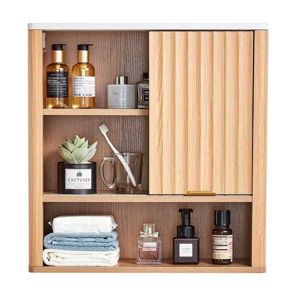 

Bathroom Wall Cabinet, with Door and Adjustable Shelf, Over the Toilet Storage Medicine Cabinet Wall