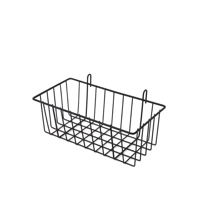 

Metal Grid Small Hanging Basket DIY Iron Wall Hanging Bracket Bathroom Wall Hanging Storage Supplies Kitchen Shelves S M L