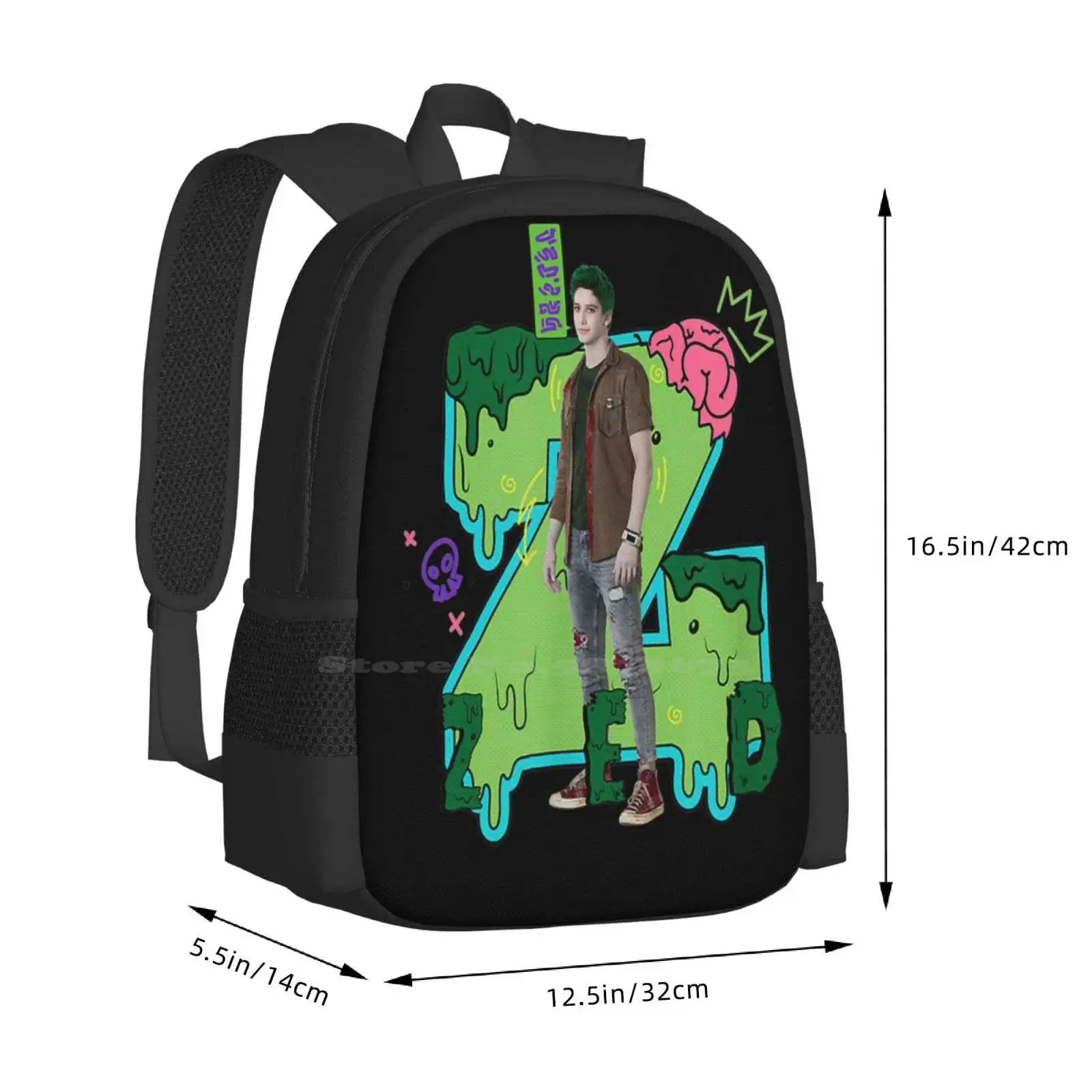 Z0Mbiess 2 Zed School Bags, Sac à dos de voyage pour ordinateur portable, Z0Mbies Meg Matnelly, Milo Manheim, Zombie TreEisTordjman, Dcom Kylee dismontable