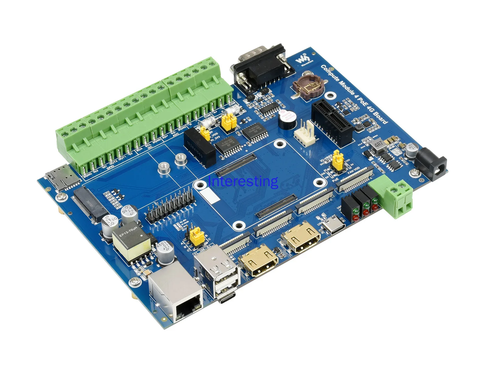 Raspberry Pi CM4 Computing Module Internet of Things Industrial Control Board PoE 5G/4G Module CAN RS485 RS232