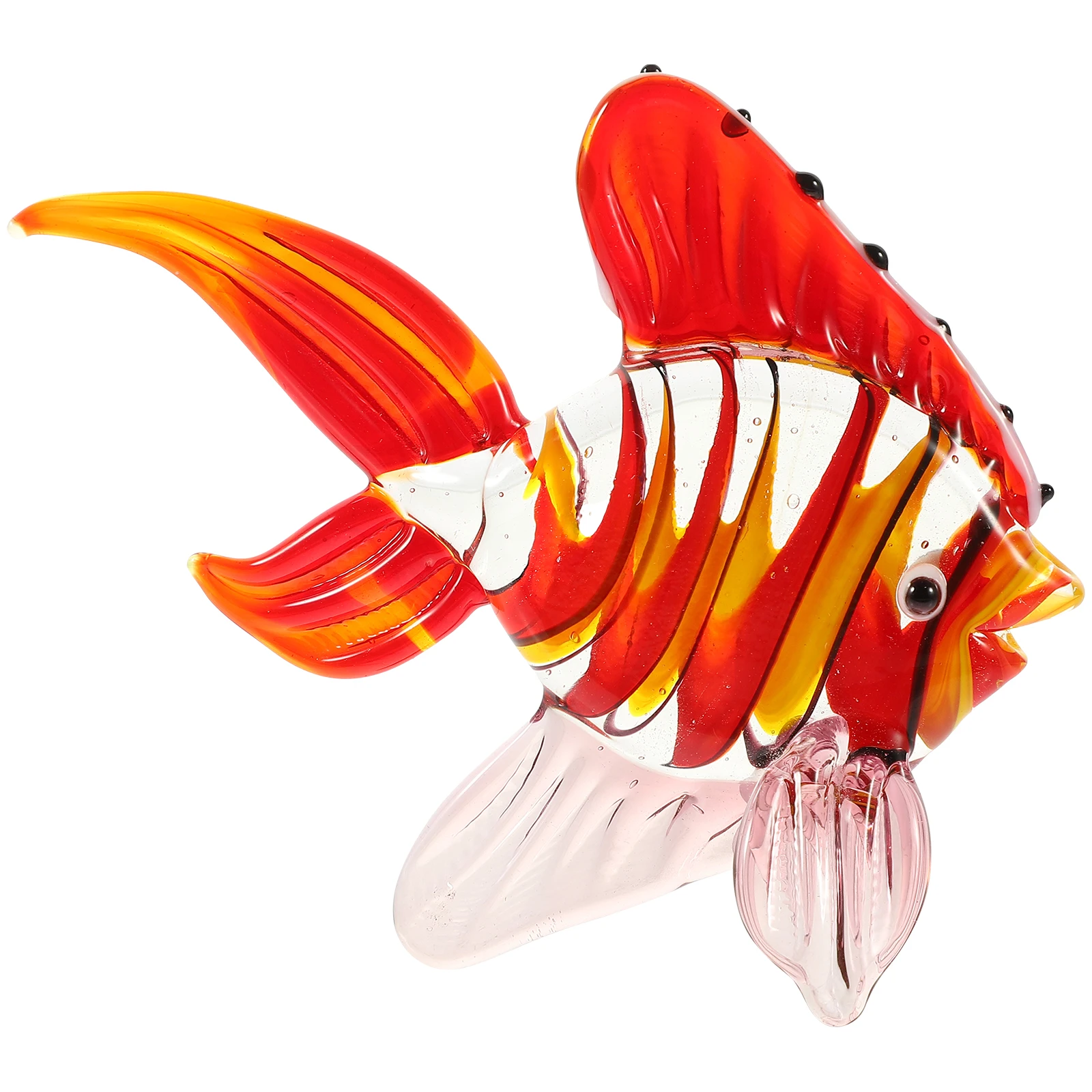 

1Pcs Creative Stained Glass Fish Ornament Marine Animal Desktop Decoration Home Decor Handmade Fish Craft Colorful Adornment