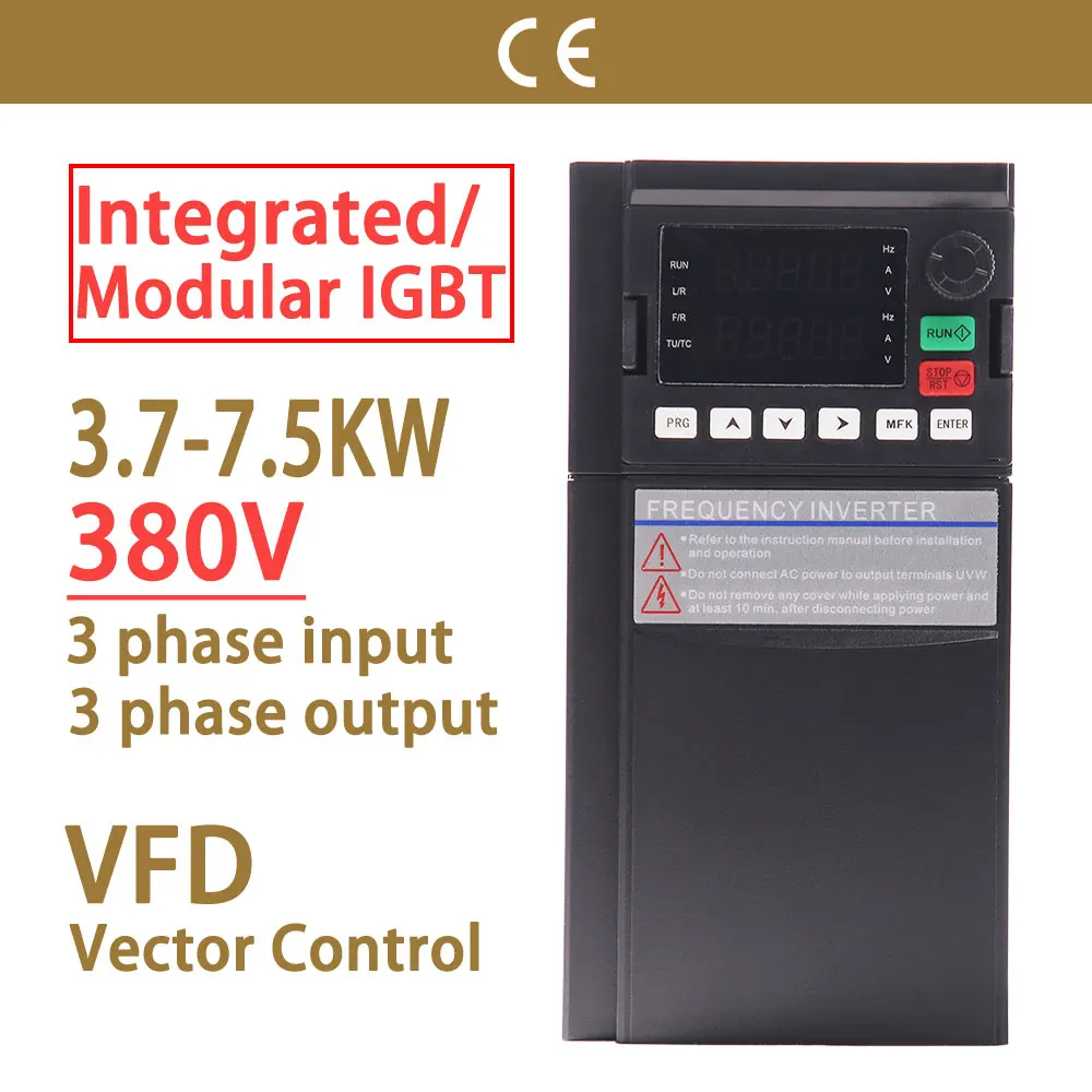

380 В 3,7 кВт/5,5 кВт/7,5 кВт 5/7,5/10 л.с. модуль IGBT VFD преобразователь частоты вариатор привод 3 фа для векторного управления скоростью двигателя
