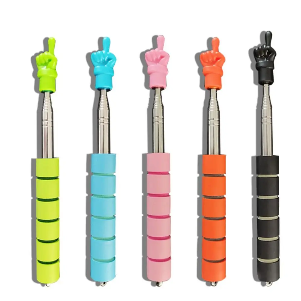 Telescopic Reading Guide Pointer with Touch Screen Head Retractable Teaching Pointer Stick Multi-functional Finger Shape
