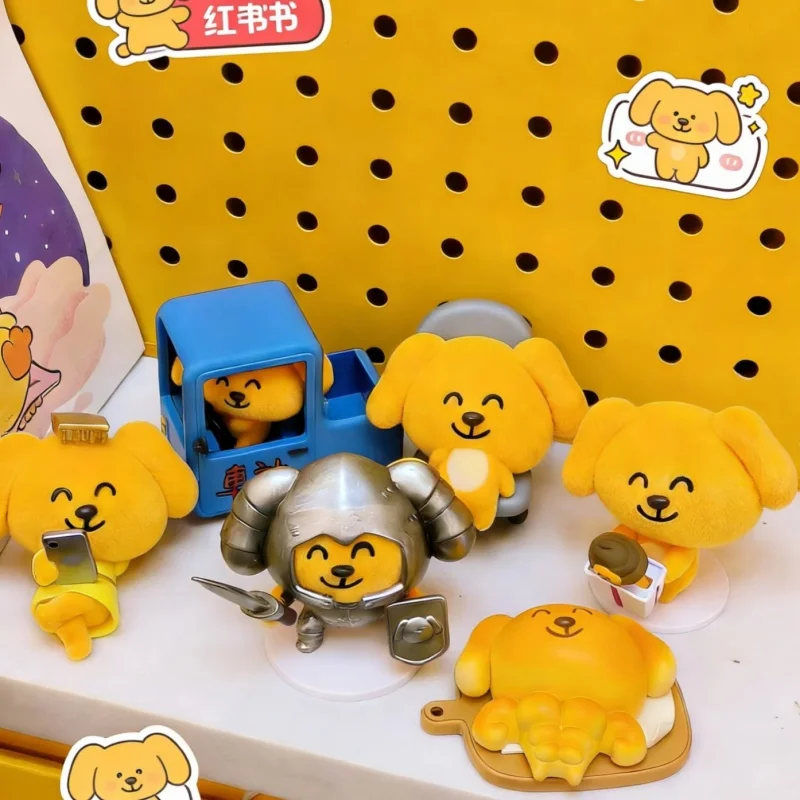 

52TOYS Big Bung Dog Blind Box Bumbling Your Way Series Flocked Puppy Hand Figure Cute Desktop Ornament Collectible Gift For