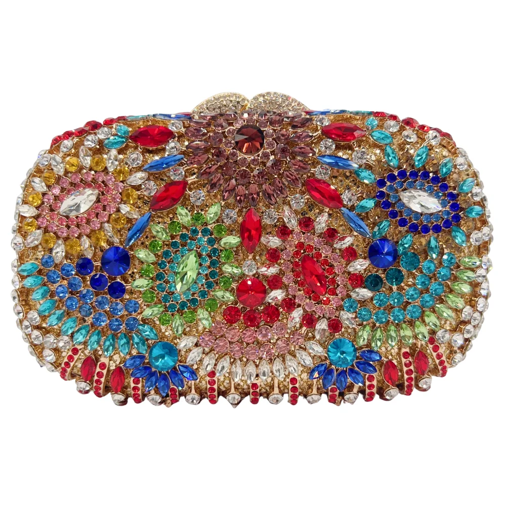 

High Quality Luxury New Design Color Marquise Diamond Bag, Diamond Wedding Party, Handbag, Evening Bag, Crystal Clutch