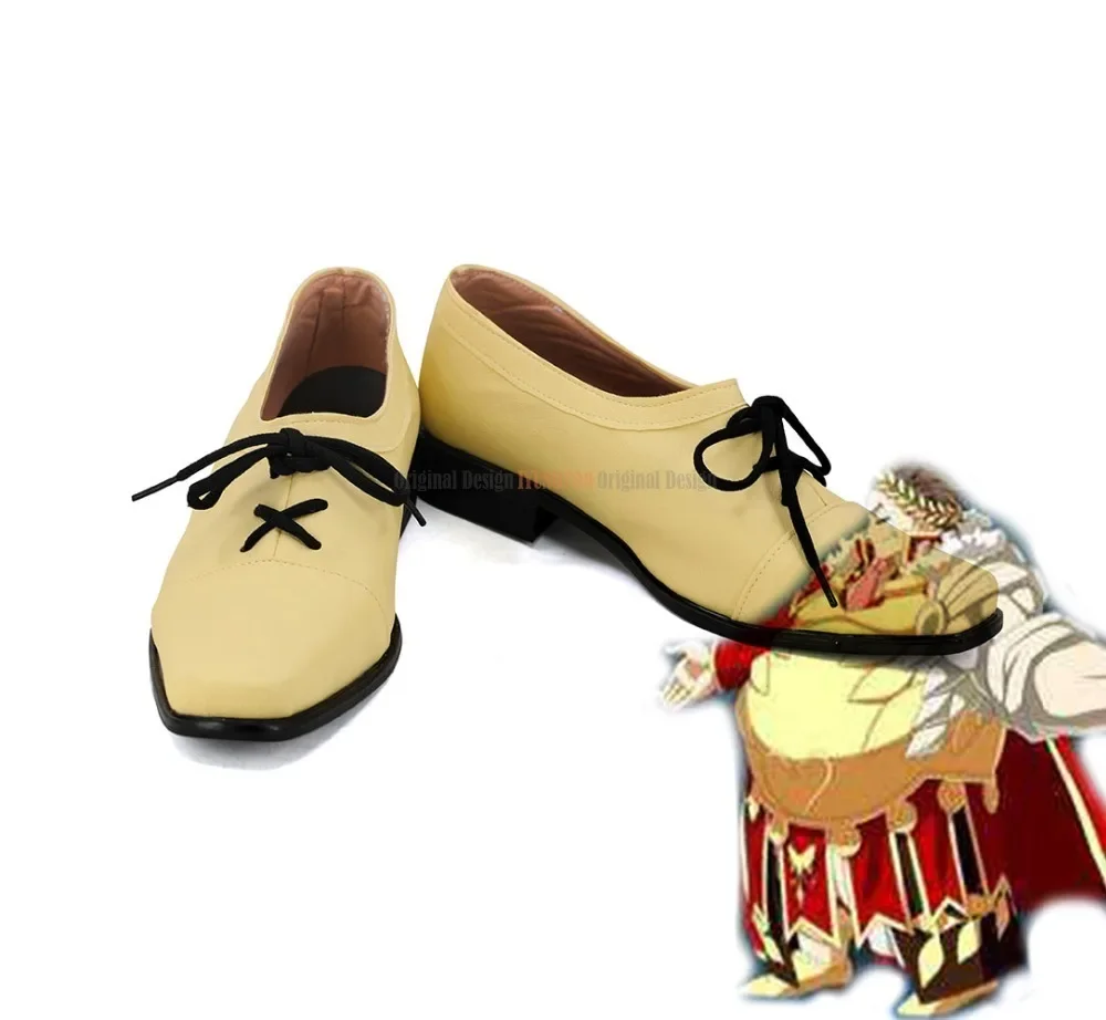 

FGO Julius Caesar Cosplay Fate Grand Order Gaius Julius Caesar Cosplay Shoes Yellow Boots Custom Made