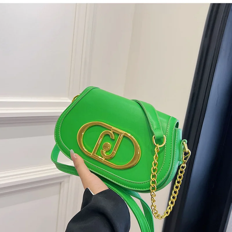 New Candy Color Women\'s Handbags Metal Buckle Flap Square Shoulder Bag Fashion 2024 Summer Crossbody Bag Casual Commuting Bag