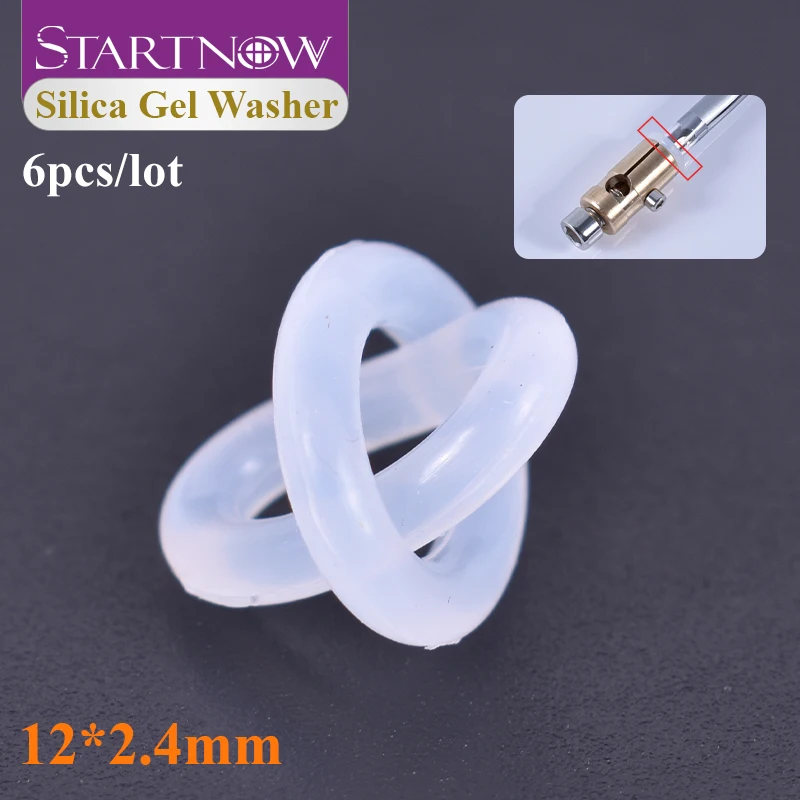 Startnow Silica Gel Washer Seals 6Pcs/Lot High Temperature Resistant Insulating Gaskets for Laser Xenon Lamp Electrode Chuck