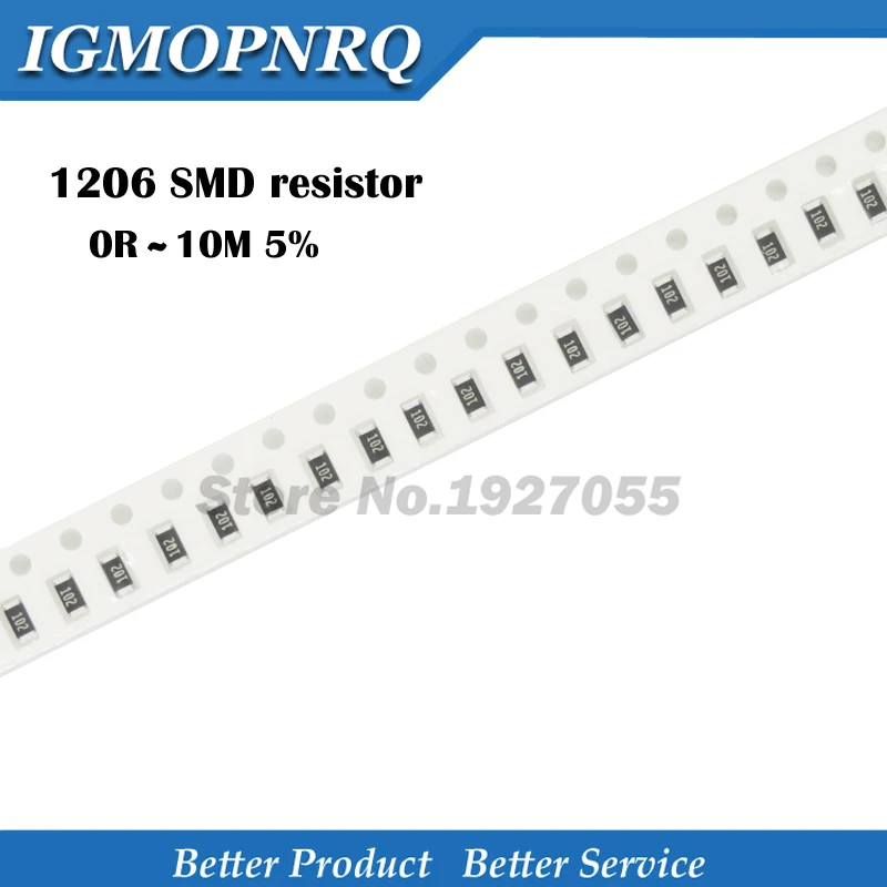 100Pcs 1206 Smd Res…