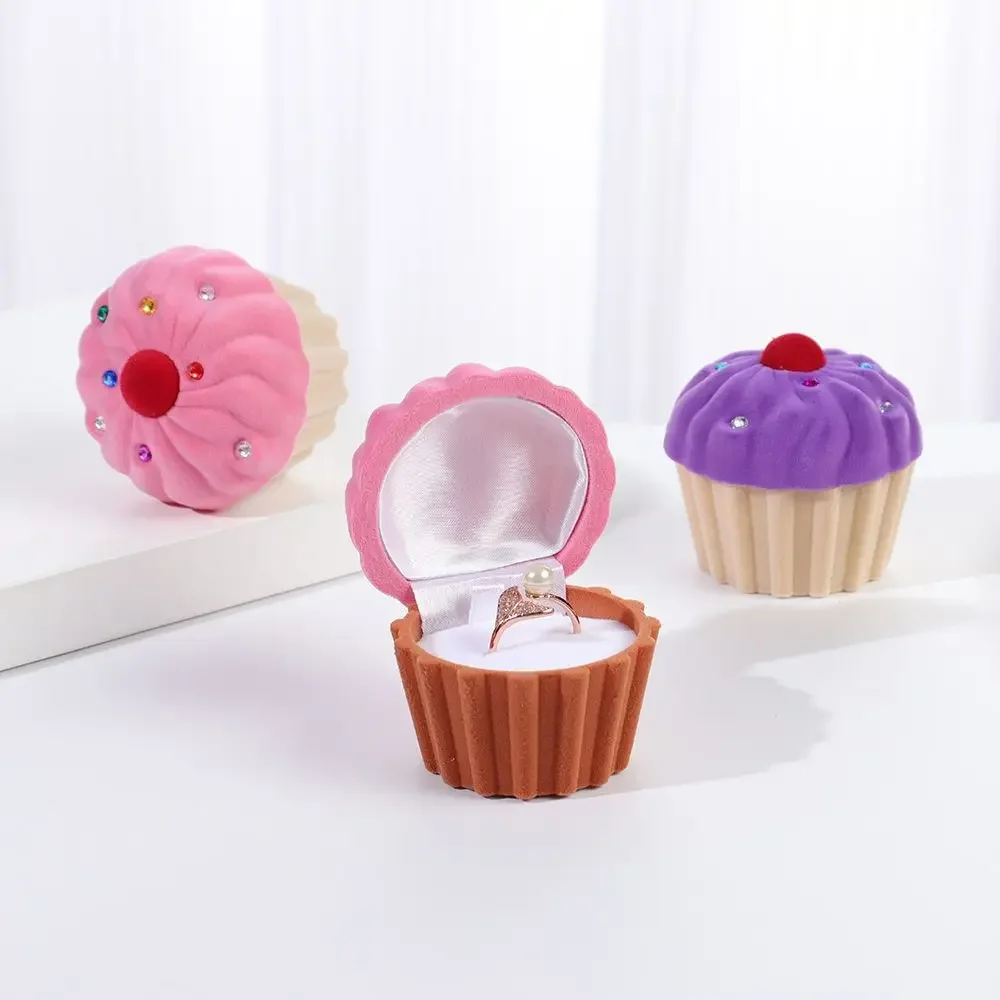 Schöne Paket Display Geschenk Halter Ohrringe Halskette Halter Ehering Boxen Samt Schmuck Box Armband Container