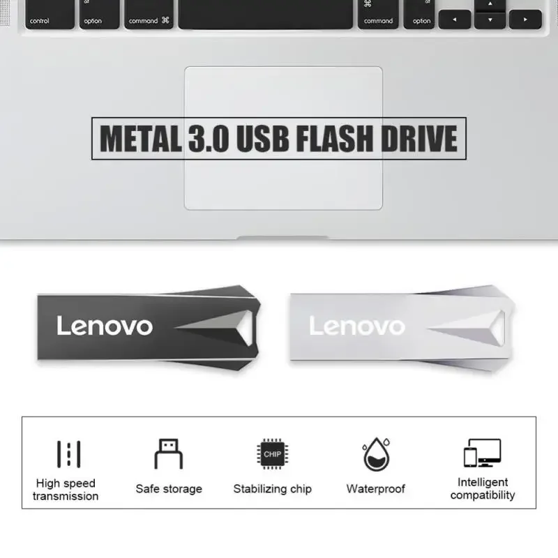 Lenovo Metal 2Tb Usb Flash Drive Usb 3.0 Hoge Snelheid Bestandsoverdracht U Schijf 16Tb 8Tb Ultra Grote Capaciteit Waterdicht Usb Geheugen