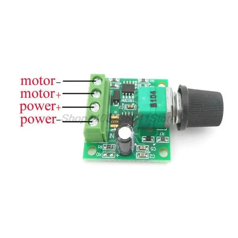 DC 1.8V 3V 5V 6V 12V 2A 1803BK PWM Motor Speed Controller Low Voltage Motor Speed Regulator Switch PWM Adjustable Drive Module