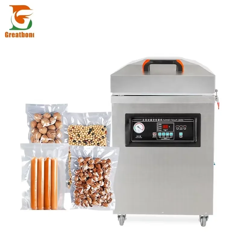 for Dz430 Industrial Vacuum Sealer Automatic Electric Food Packaging Machine Dry Rice Fish Nuts Whole Chicken Vertical Packer