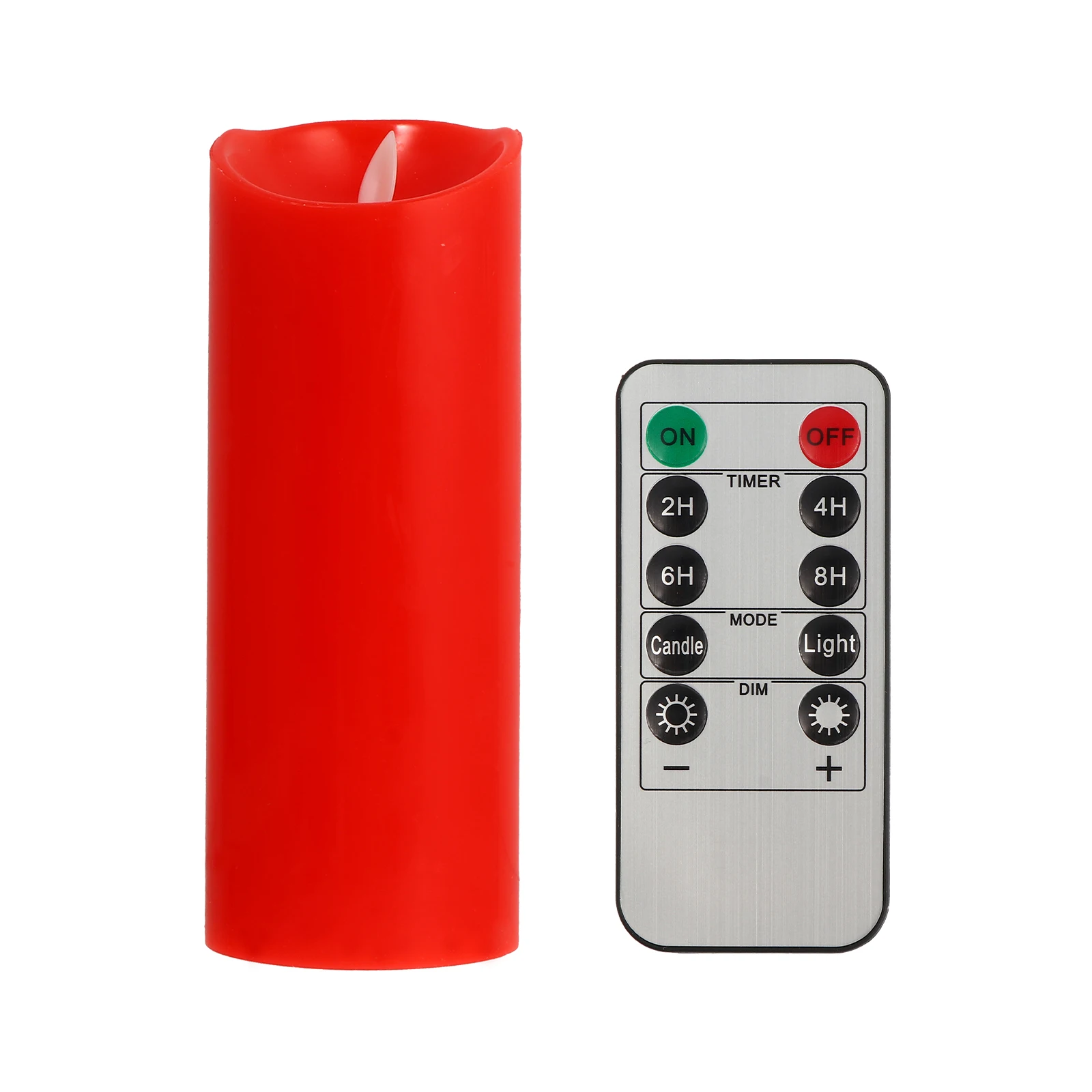 

Electronic LED Smokeless Red Candles Flickering Flameless Tea Timer Warm Light Remote Control Decorative Accent Christmas LED