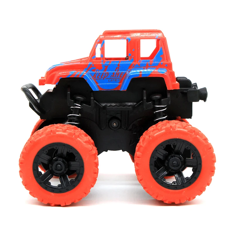 Mini voiture à inertie Monster Truck, véhicule à quatre roues motrices, voiture de cascade résistante aux chocs, jouets à tirer pour garçons et filles, cadeau