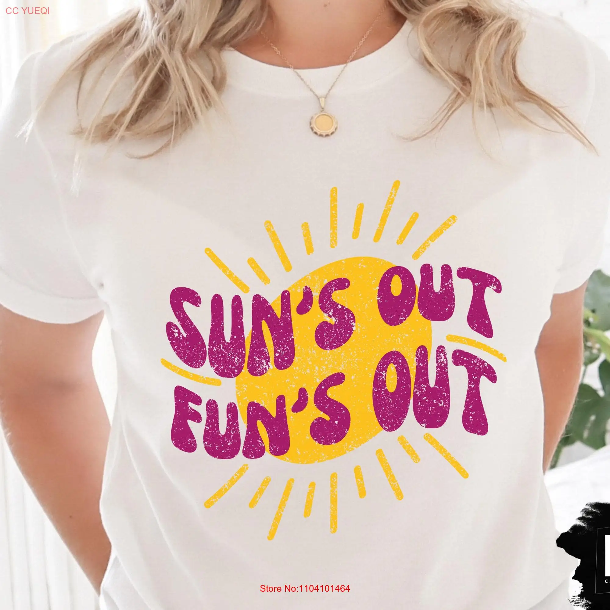 Cute Retro Sun T shirt Happy Summer Quote Love The Top For Men And Women Suns Out Funs long or short sleeves