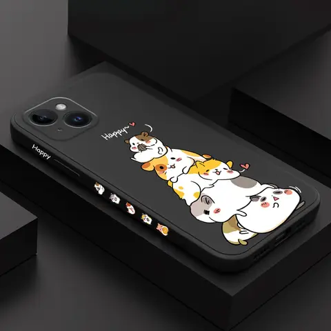 Stacked Hamsters Phone Case For iPhone 17 Air 16 16E 15 14 13 12 11 Plus Pro Max Mini X XR XS  Plus Liquid Silicone Cover