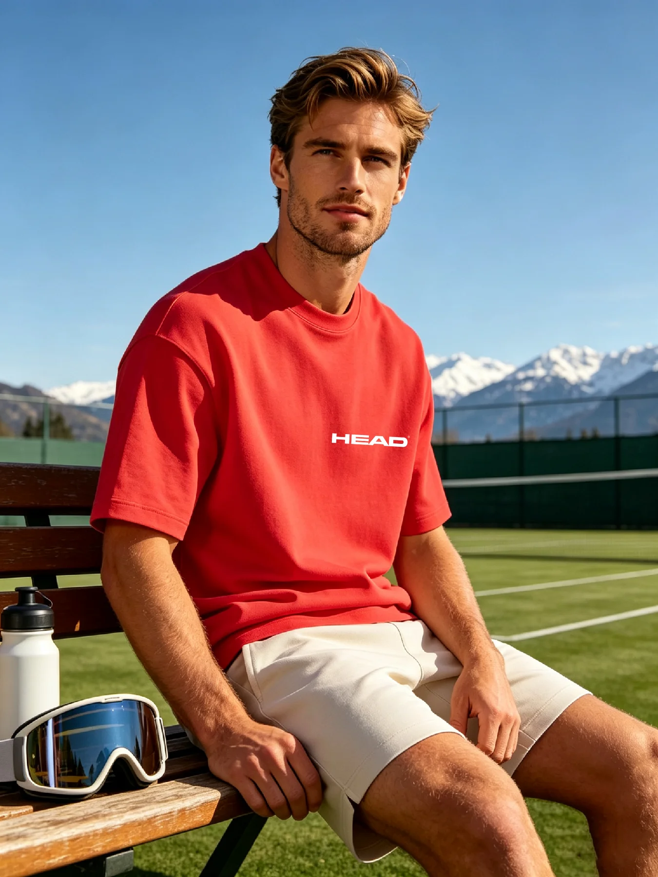 HEAD Men Relaxed Fit Short Sleeve Tee Crew Neck Leisure Athletic Top Mountain Outdoor Court Side Weekend Getaway Everyday Wear