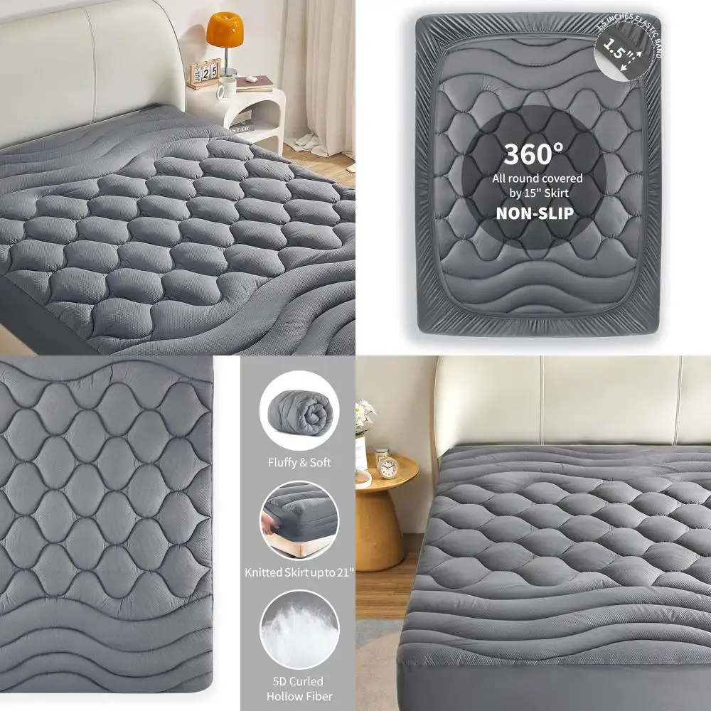 

"Deep Pocket Mattress Protector with 3-Zone Support and Microfiber Cover"