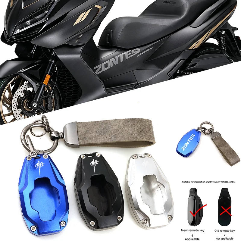 For Zontes 150X 368G 368K 368E 368D 703F 703R 703RR 703T 368 703 Adventure Remote Control Key Case Shell Cover Keychain Keyring