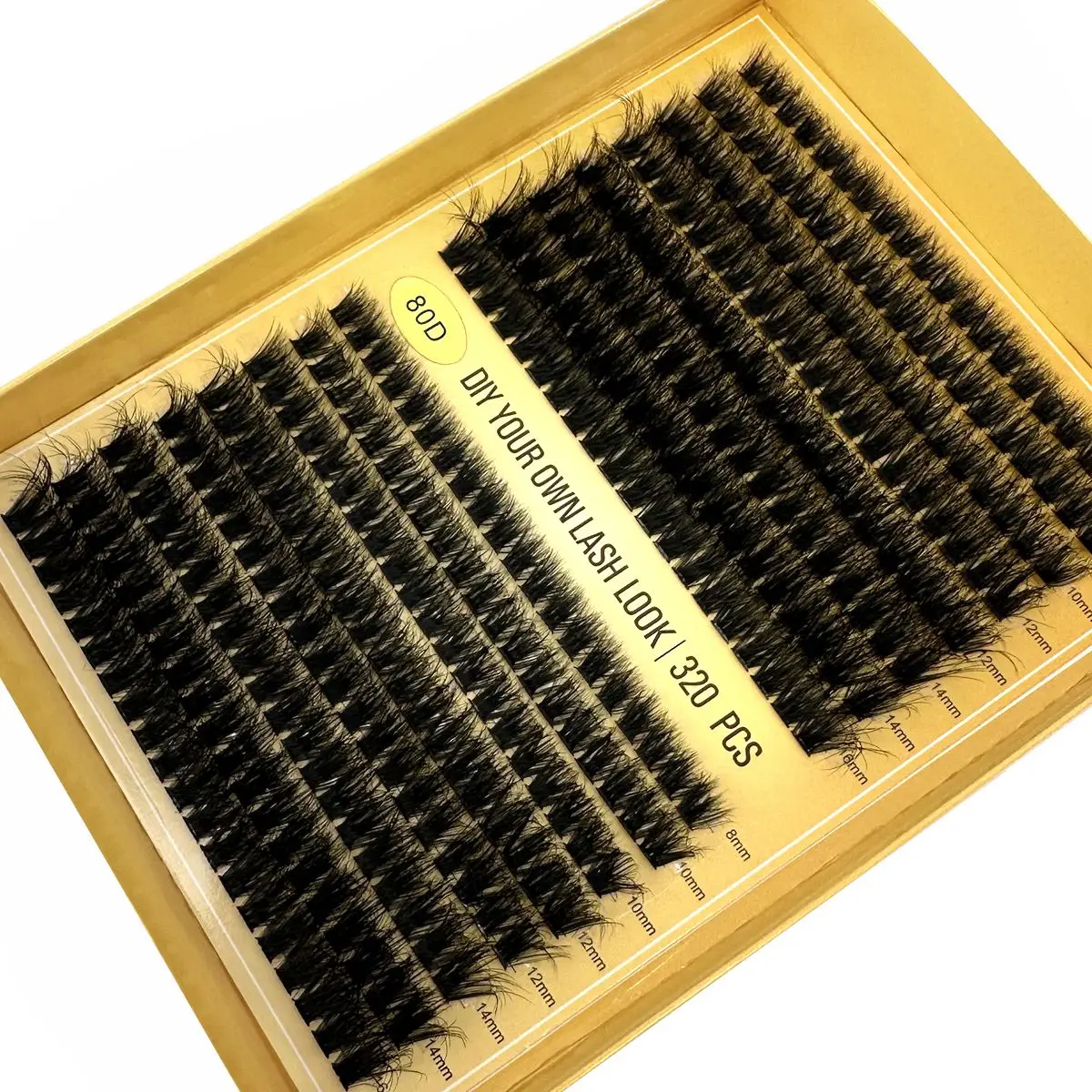 320Ps DIY 5D Fluffy Lash Clusters 60D 80D 100D Dicke Wimpern Cluster D/DD Curl Wispy Einzelne Wimpern 9-16mm Wimpern Verlängerung – Detail 6