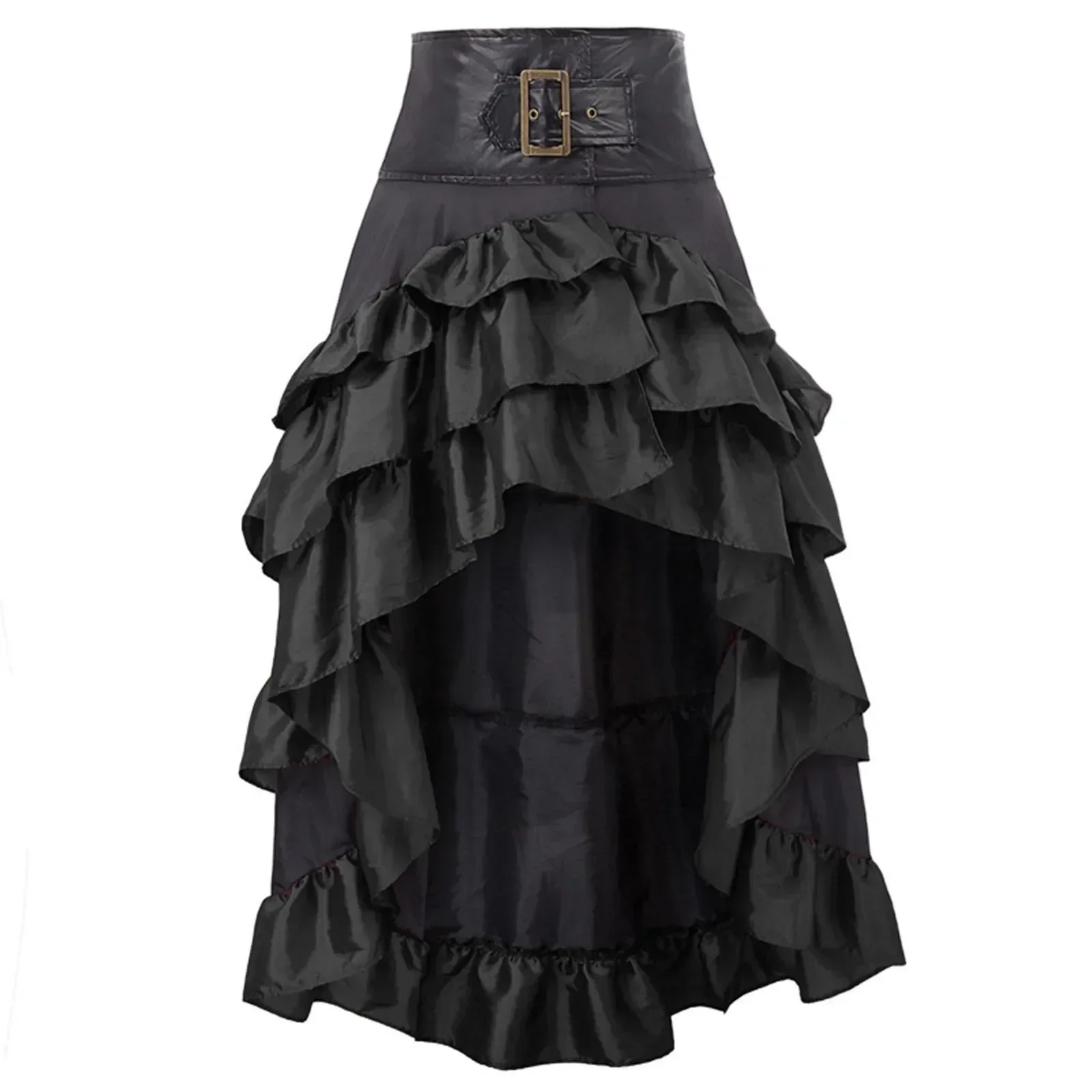 

Vintage Women Pirate Skirts Ruffled Trim Gothic Irregular Corset Matching Skirts Steampunk Medieval Showgirl Party Dress y2k