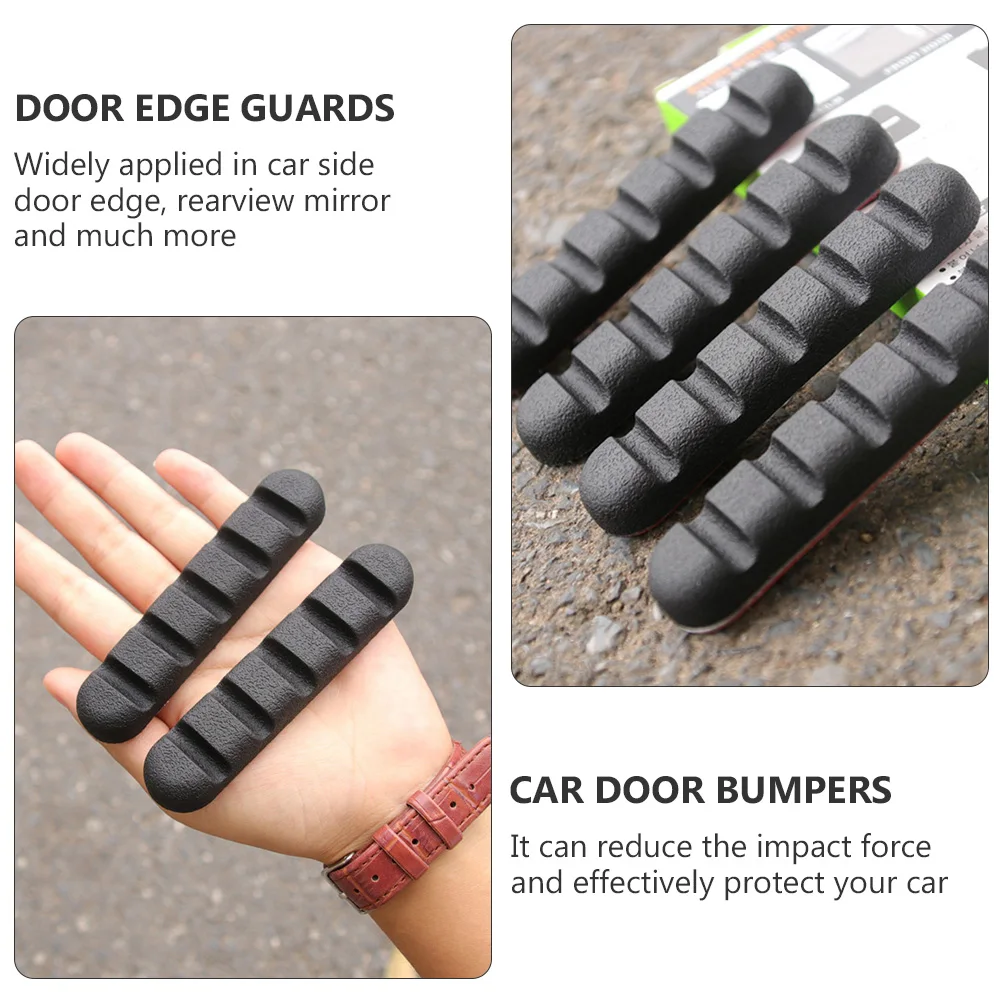 

4pcs Car Door Bumpers Anti Collision Stickers Guards Protective Strips Scratch Resistant PVC Adhesive for Rearview