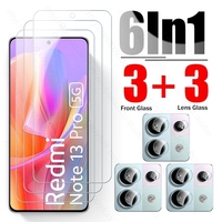 6 In 1 Tempered Glass Case For Xiaomi Redmi Note13 Note 13 Pro 5G 4G Screen Protector On Redmy Not 13 Pro Note13Pro Camera Glass