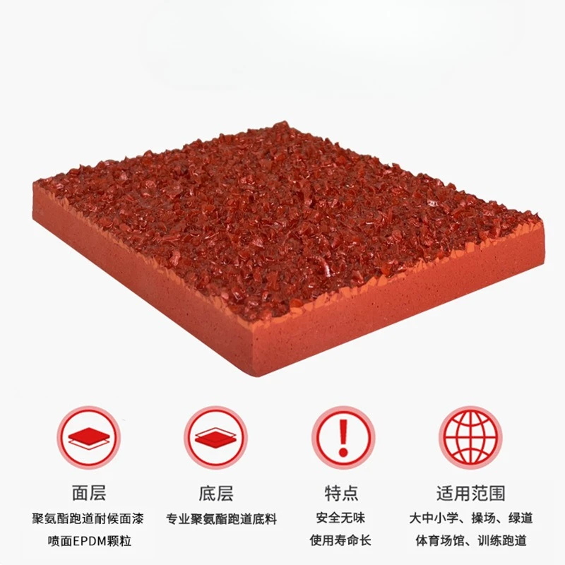 Breathable school playground plastic track environmental protection kindergarten sports field laying