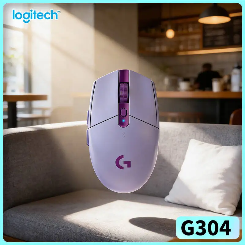 Logitech G304 LIGHTSPEED Wireless Gaming Mouse 12000 DPI 1ms Latency HERO Sensor 250hr Battery Streamer Quick Swap Users