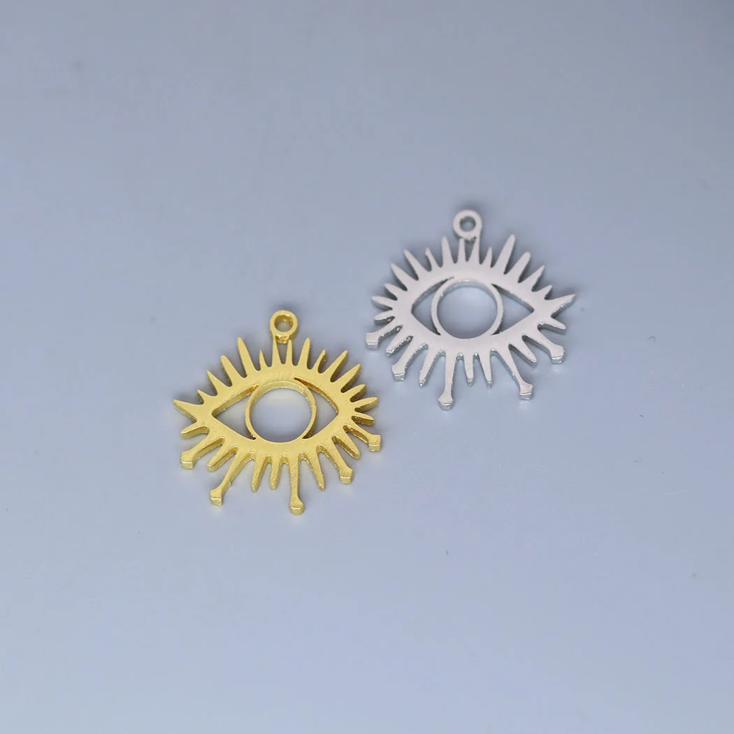 3pcs Ancient Evil Eye Luck Turkey Charm Pendants Making DIY Stainless Steel Handmade Finding Jewelry