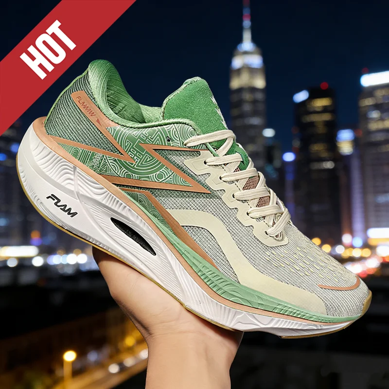 Laufschuhe mit Carbonplatte Spezial-Marathon-Schuhe für Herren Atmungsaktive Leichte Bequeme Rutschfeste Sneaker für Damen