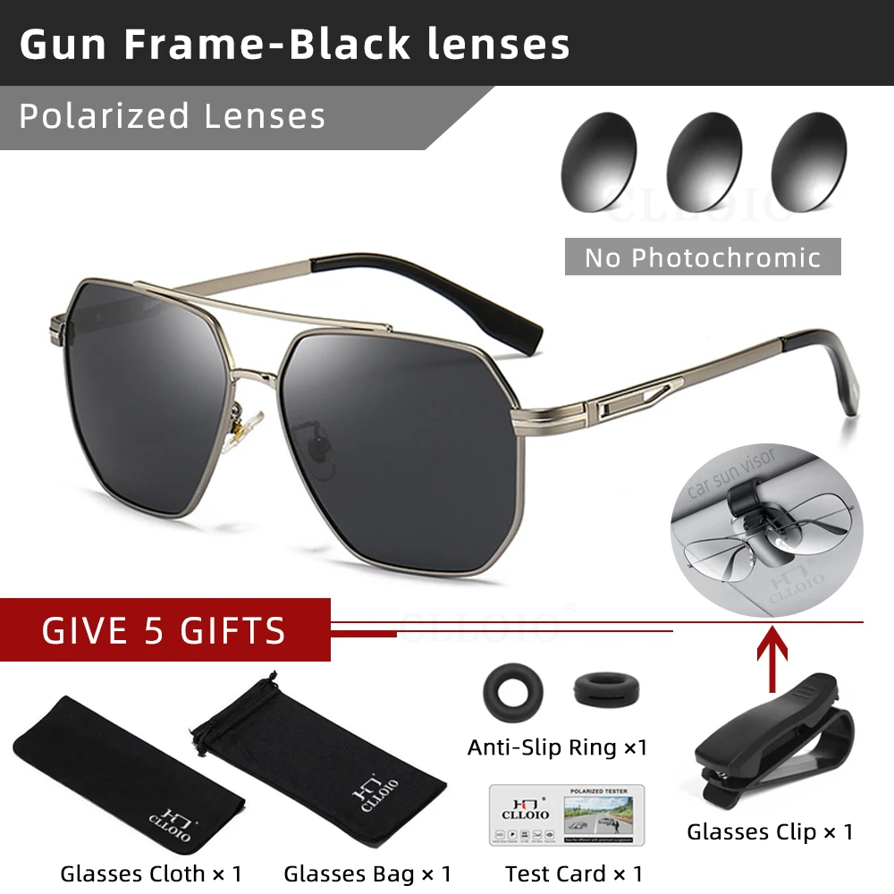 CLLOIO Neue Fashion Square Photochrome Sonnenbrille Männer Frauen Polarisierte Sonnenbrille Chameleon Anti-glare Fahren Oculos de sol