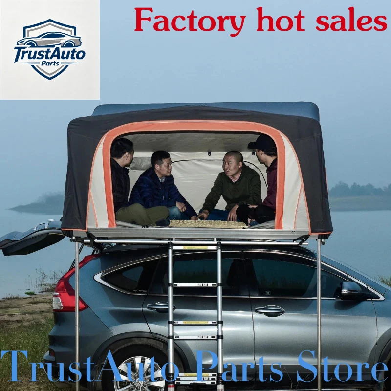 

Hot TreasuresHot Selling Waterproof 4 Season Truck Top Hard -4 Person Aluminum Hardtop Rooftop TentTrustAuto Parts Store