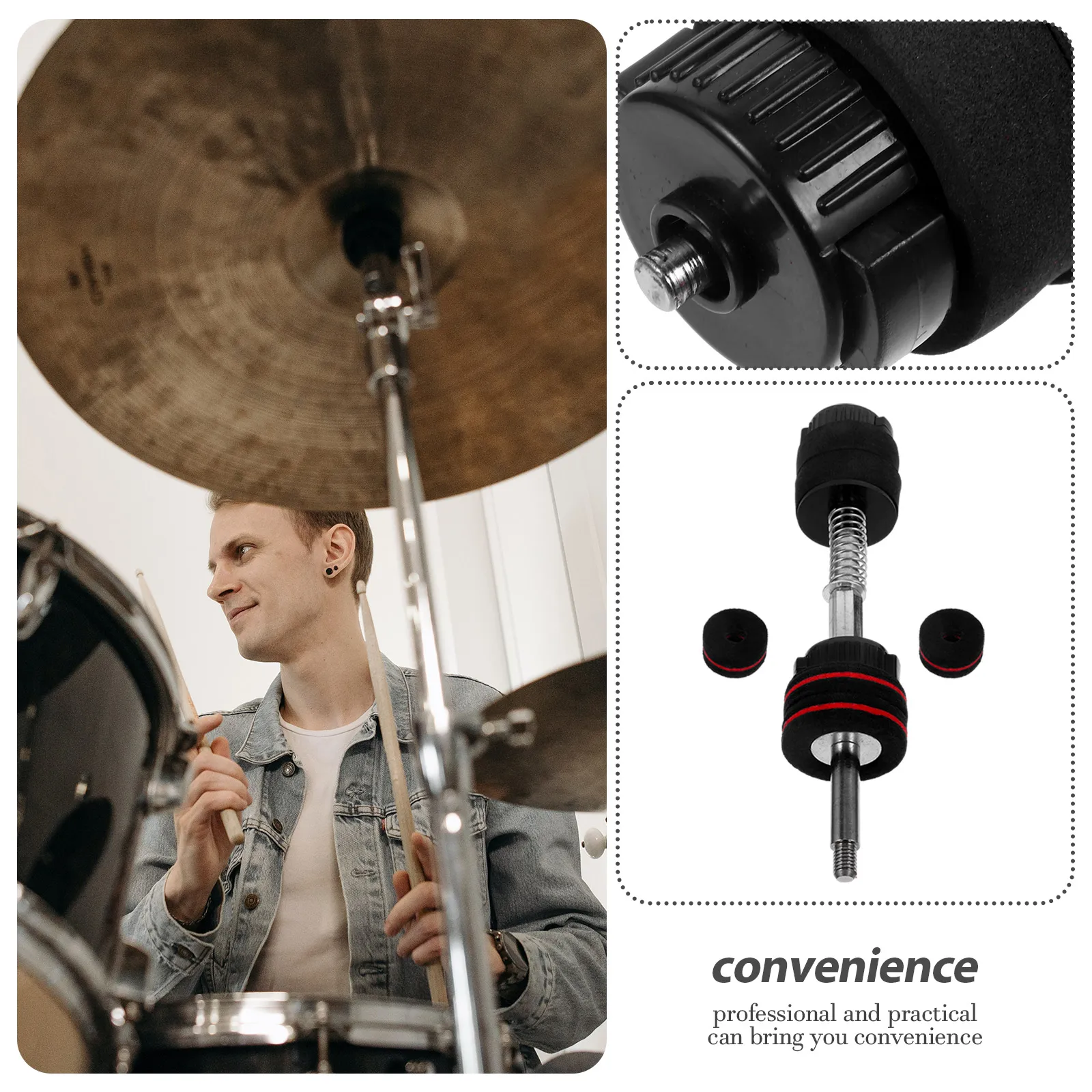 

Universal Cymbal Quick Release Stacker Fixing Nuts Assembly Caps Drum Parts Replacement Standard Jazz Stacker Double