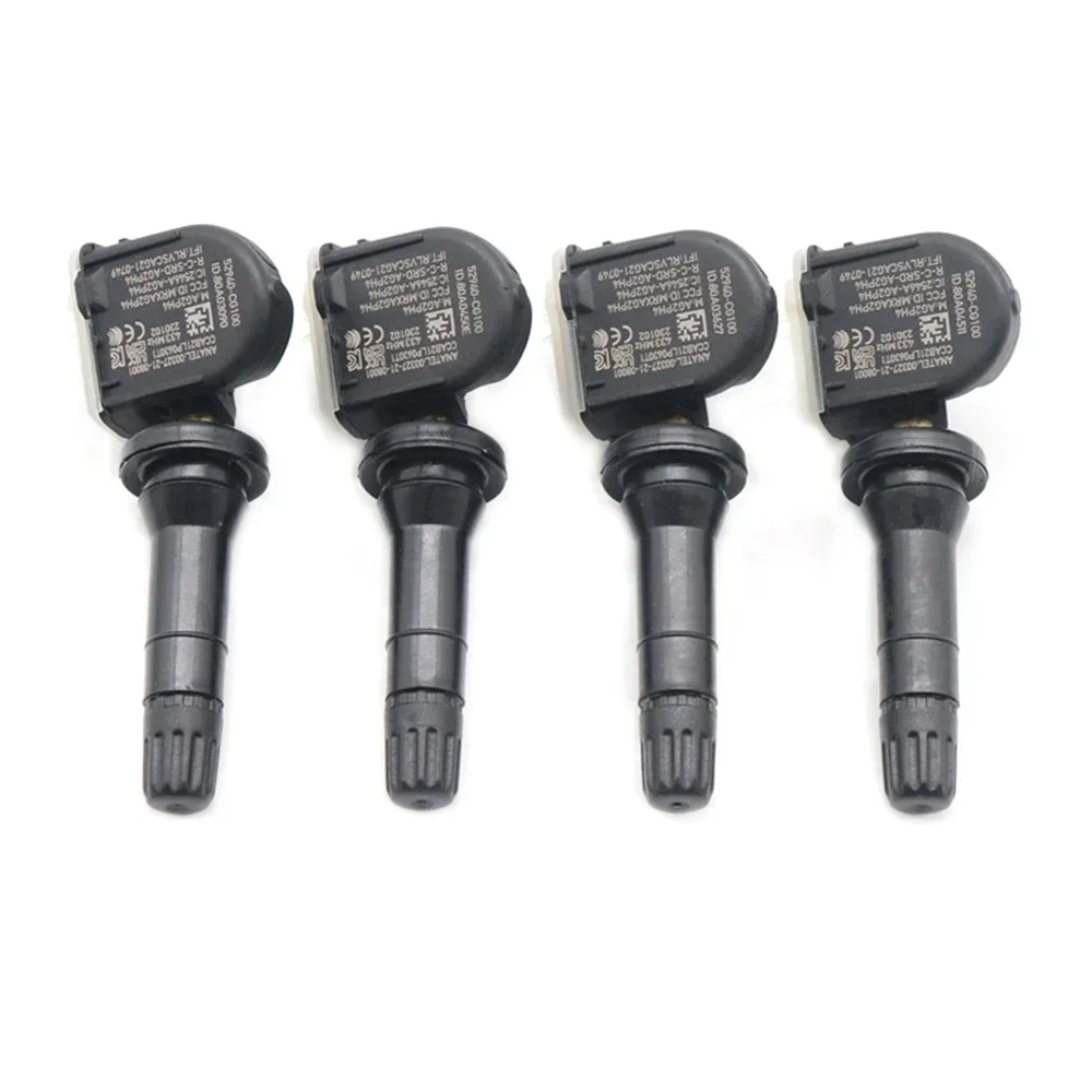 Sensor de pressão dos pneus TPMS Hyundai Saria Kia EV6 2021 2022 2023 433Mhz 52940CG100, 4pcs