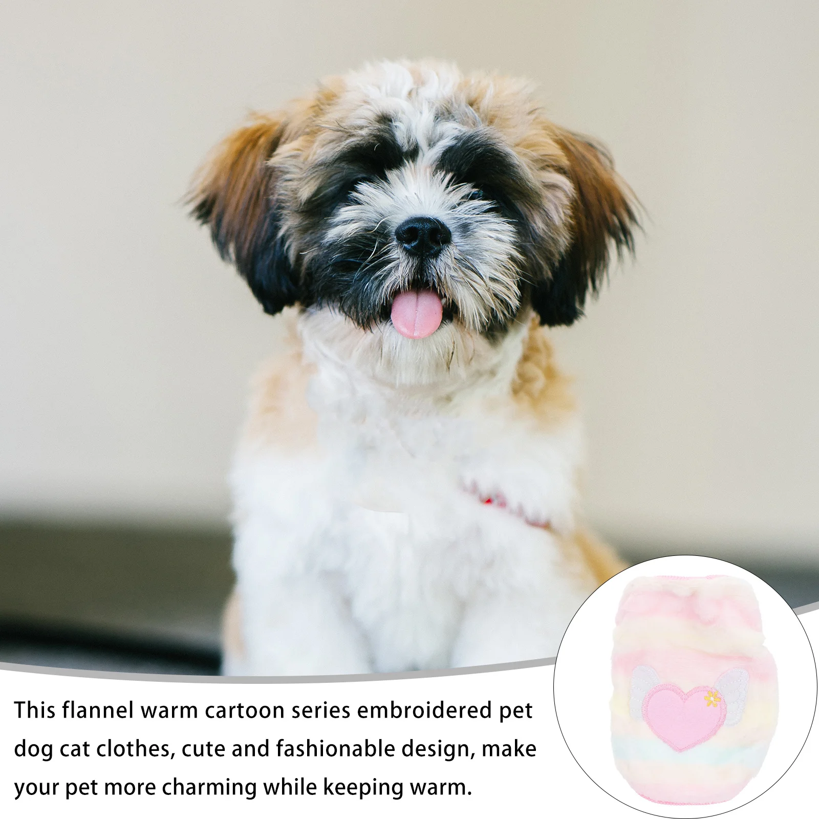 

Warm Flannel Pet Clothes Winter Cartoon Dog Vest Size Xl for Small Dogs Chihuahua French Style Puppy Clothing Comfortable Fit