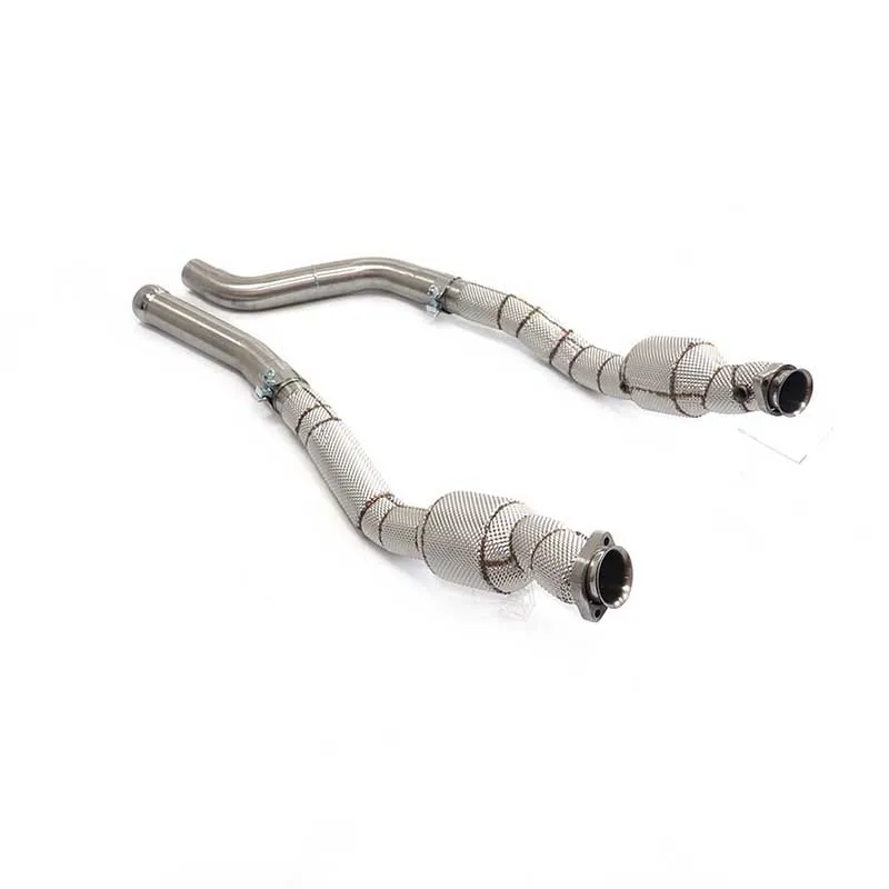 ING High Flow Exhaust Downpipe for Mercedes Benz AMG GL63 X166 5.5T with Heat Shield Auto Performance Parts Pipes Exhaust System