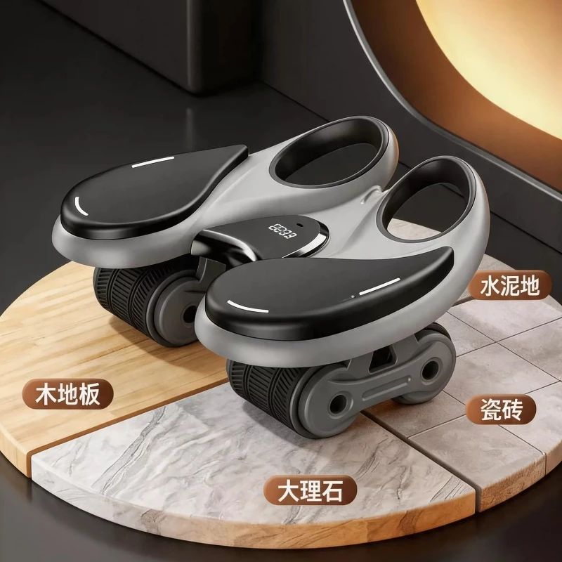 Four Four Wheel Automatic Rebound Timing, Belly Strengthening Wheel, Home Use, Belly Rolling, Slimming and Reducing，Ab Roller，Fitness - Aliexpress Deal