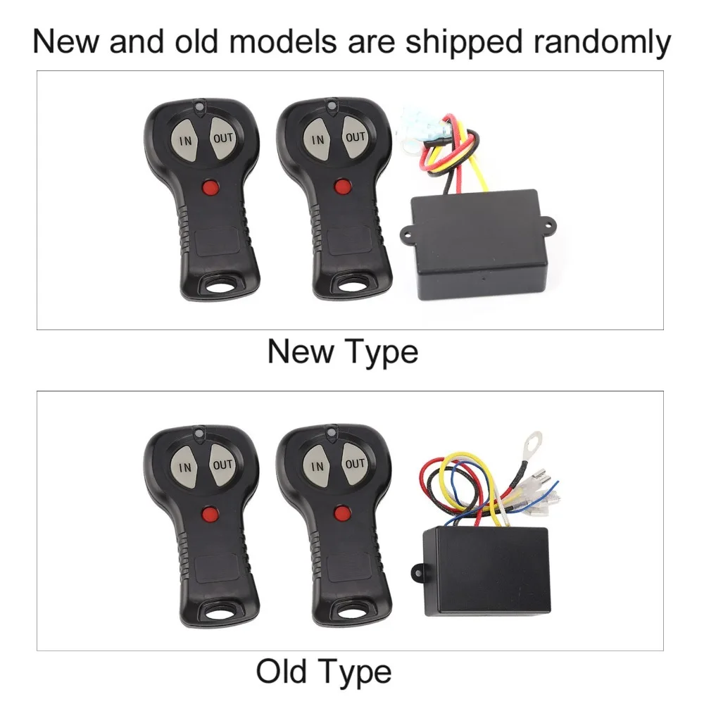 1 Pair 12V 24V Wireless Winch Remote Switch Control Remote Control System Winch Remote Control 2 Buttons Winch Controller Kit