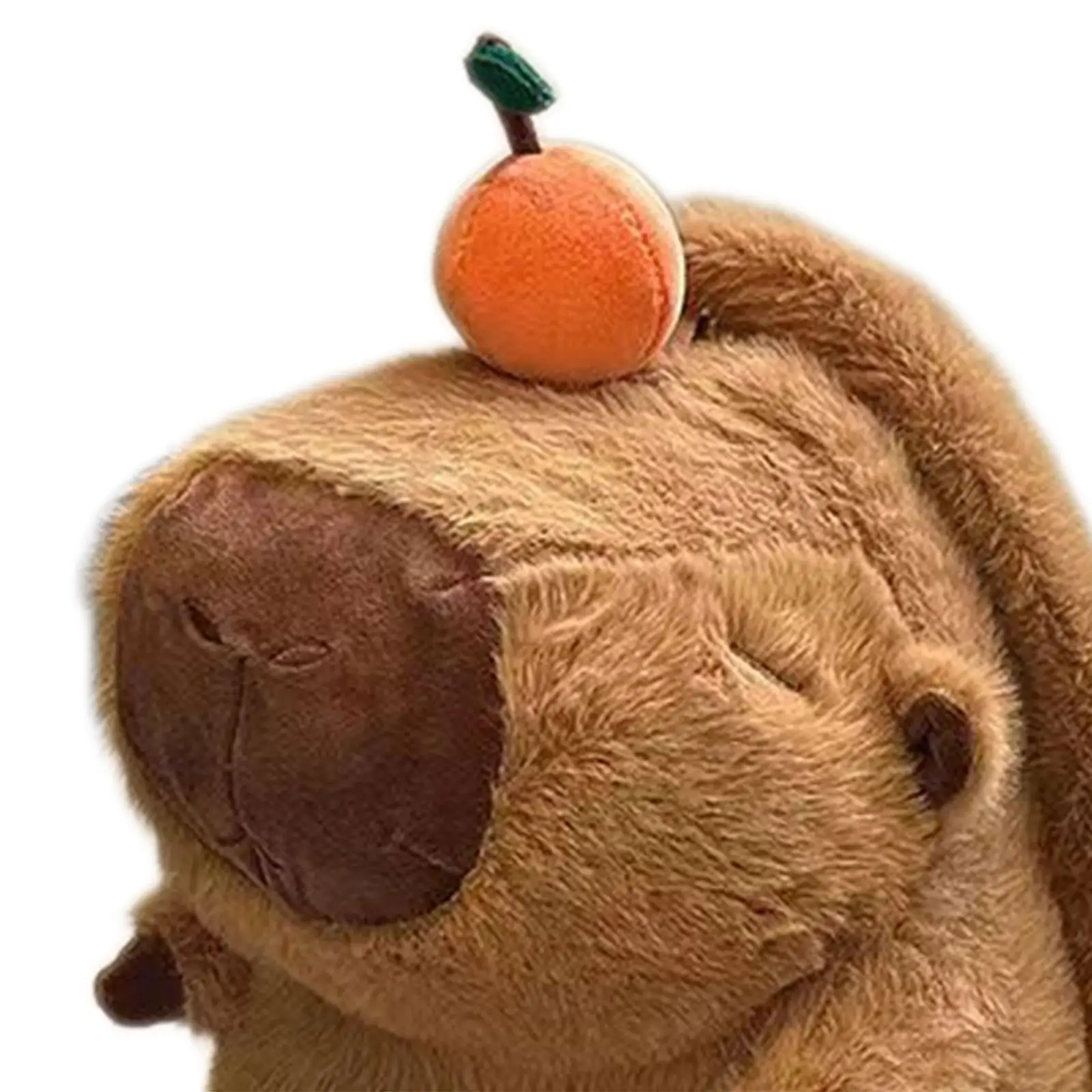 Plush Capybara Daypack Funny Animal Backpack with Zipper for Students Workers Casual Outdoor Use