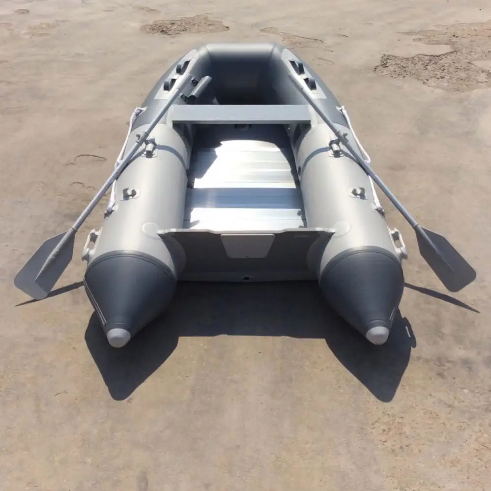 حار بيع 10Ft 4 شخص D نوع قارب صيد قابل للنفخ بولي كلوريد الفينيل 1.2 مللي متر رمادي اللون البحيرات بسعر منخفض