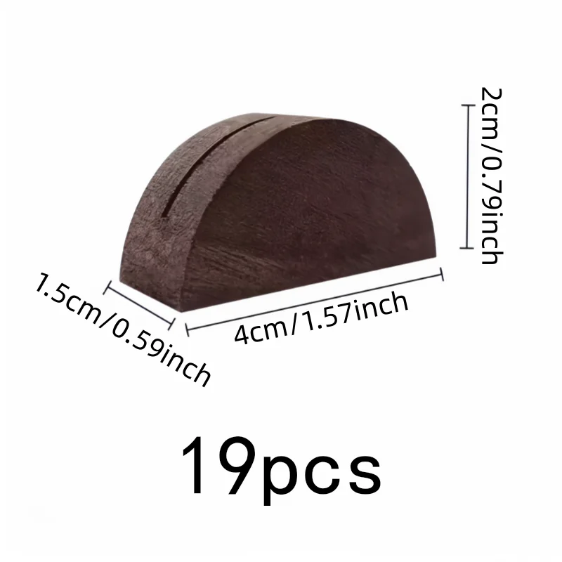 19 pcs Semi Circle Wood Bases, Birthday Party Decor, Natural Wood Finish, Aesthetic Minimal Design, Multipurpose