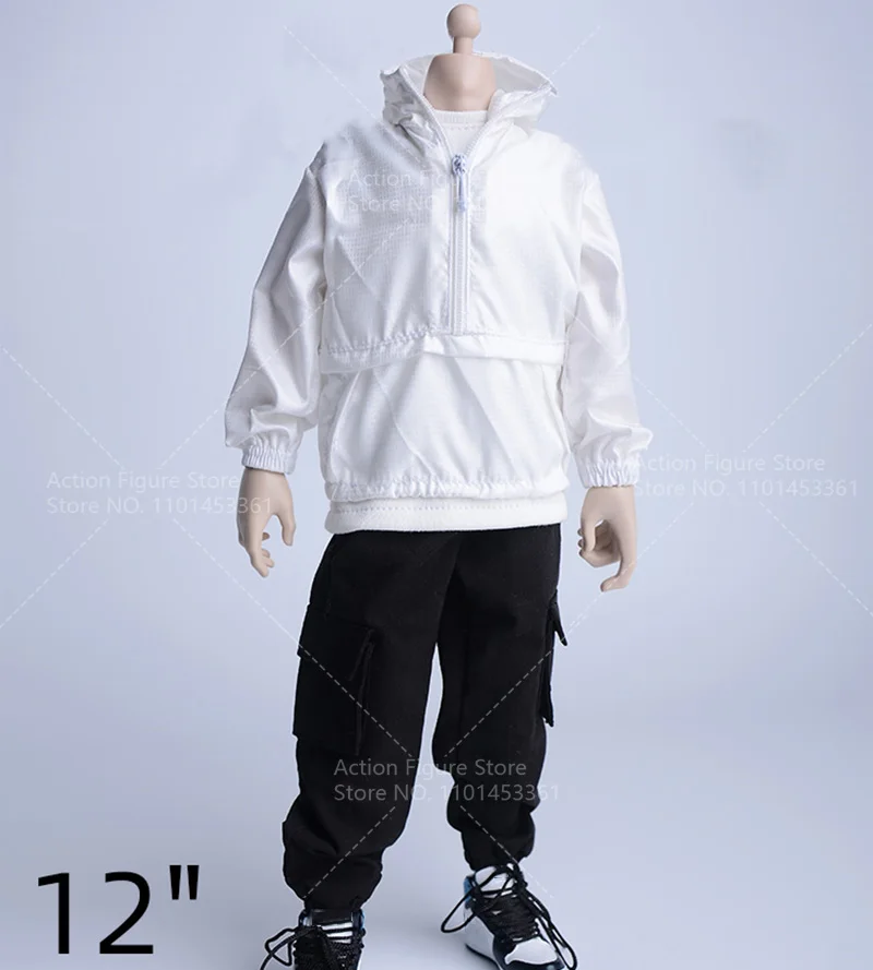 1/6 Trendy Casual Loose Hooded Pullover Coat Outdoor Jackets Cargo Pants Clothes 12 inches Male Soldier Action Figure Model Toys