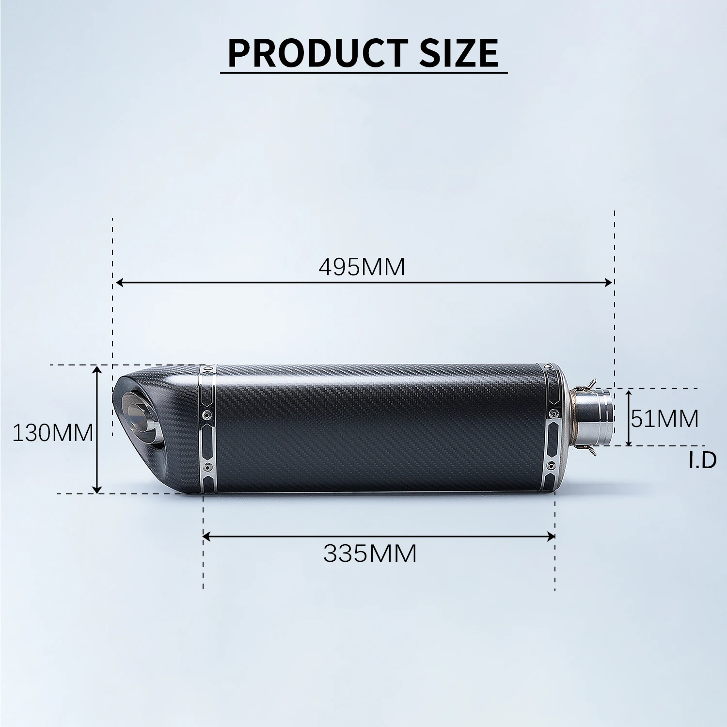

triangle bevel moto exhaust Pipr tail section modification suitable models Universal Connecting Slip-on Muffler Escape Tailpipe