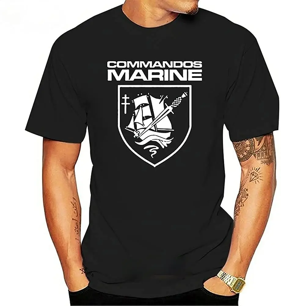 French Naval Special Forces Counter Terrorist Commandos Marine Men T-Shirt Short Sleeve Casual 100% Cotton O-Neck Shirt